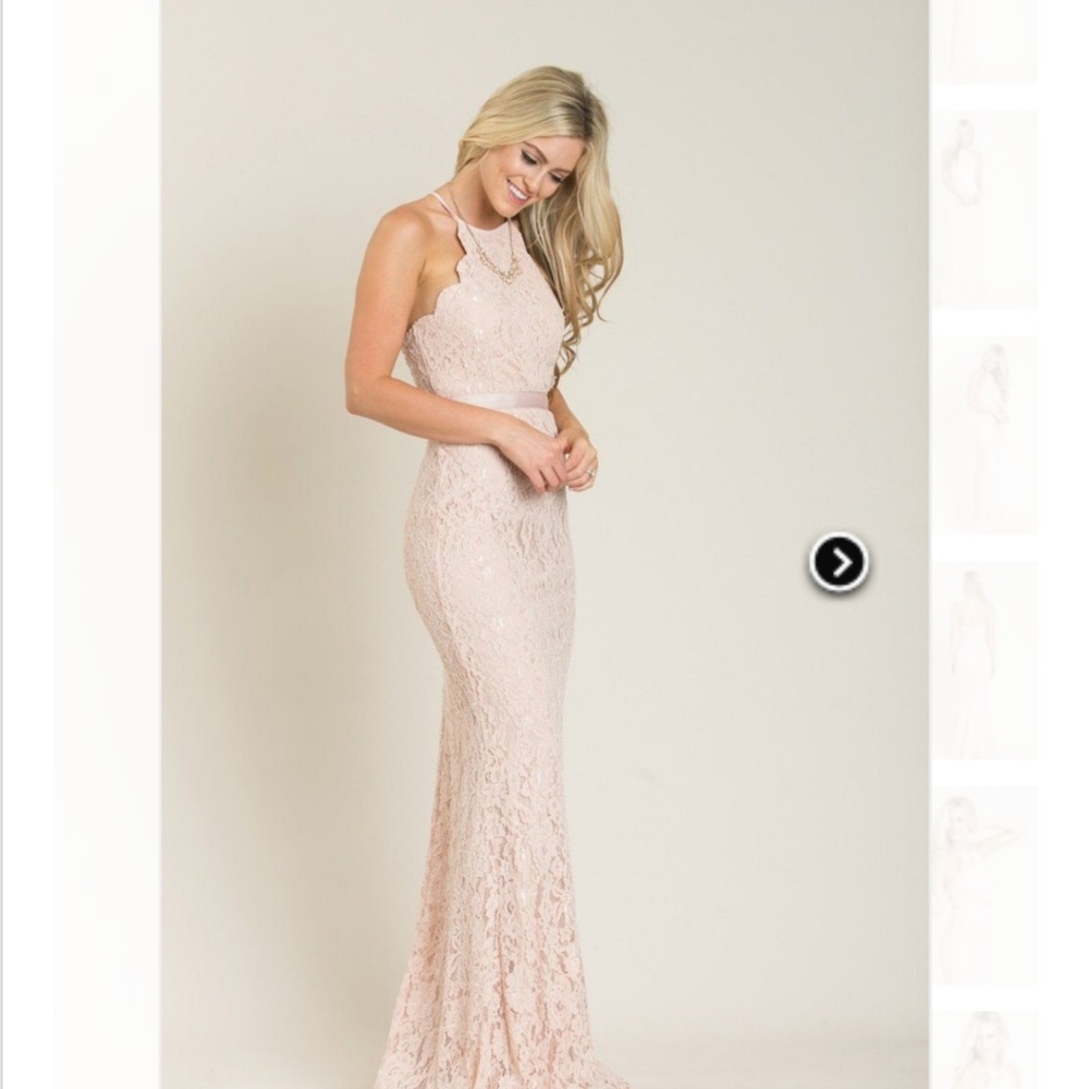 Amalia Lace Blush dress - Picture 2 of 4